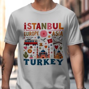 Istanbul Europe Asia Turkey Graphic Design T-Shirts