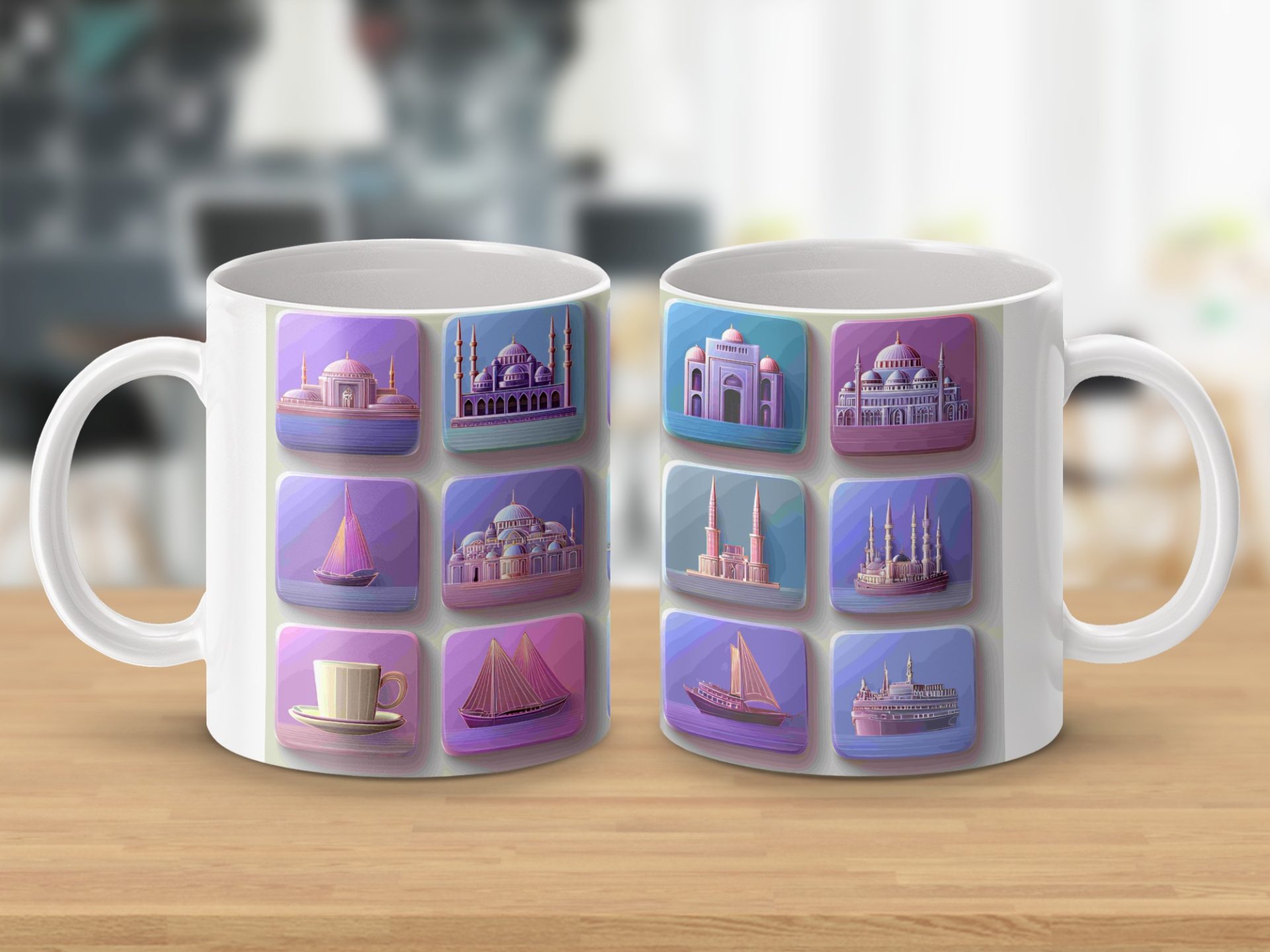 Architectural Wonders Nautical Themes Unique Icons Mugs - Image 5