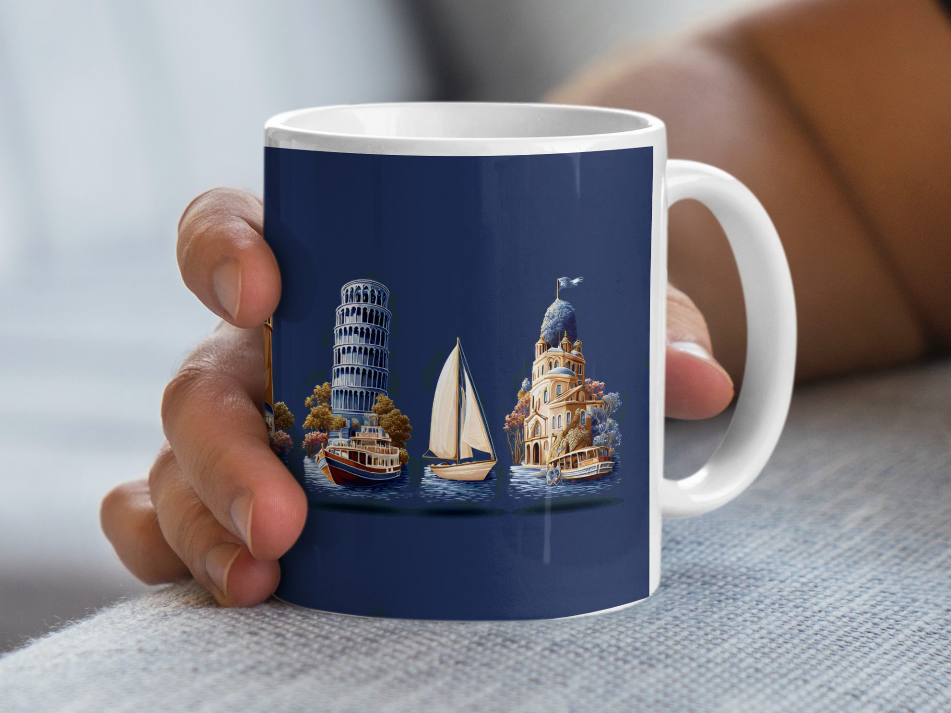 Scenic World Landmark Travel Destinations on Water Mugs - Image 3