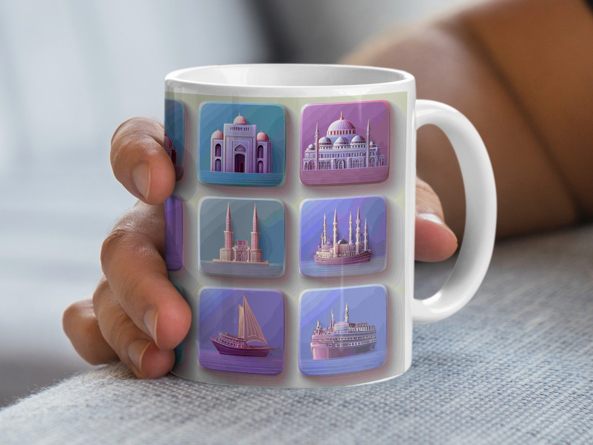 Architectural Wonders Nautical Themes Unique Icons Mugs - Image 3