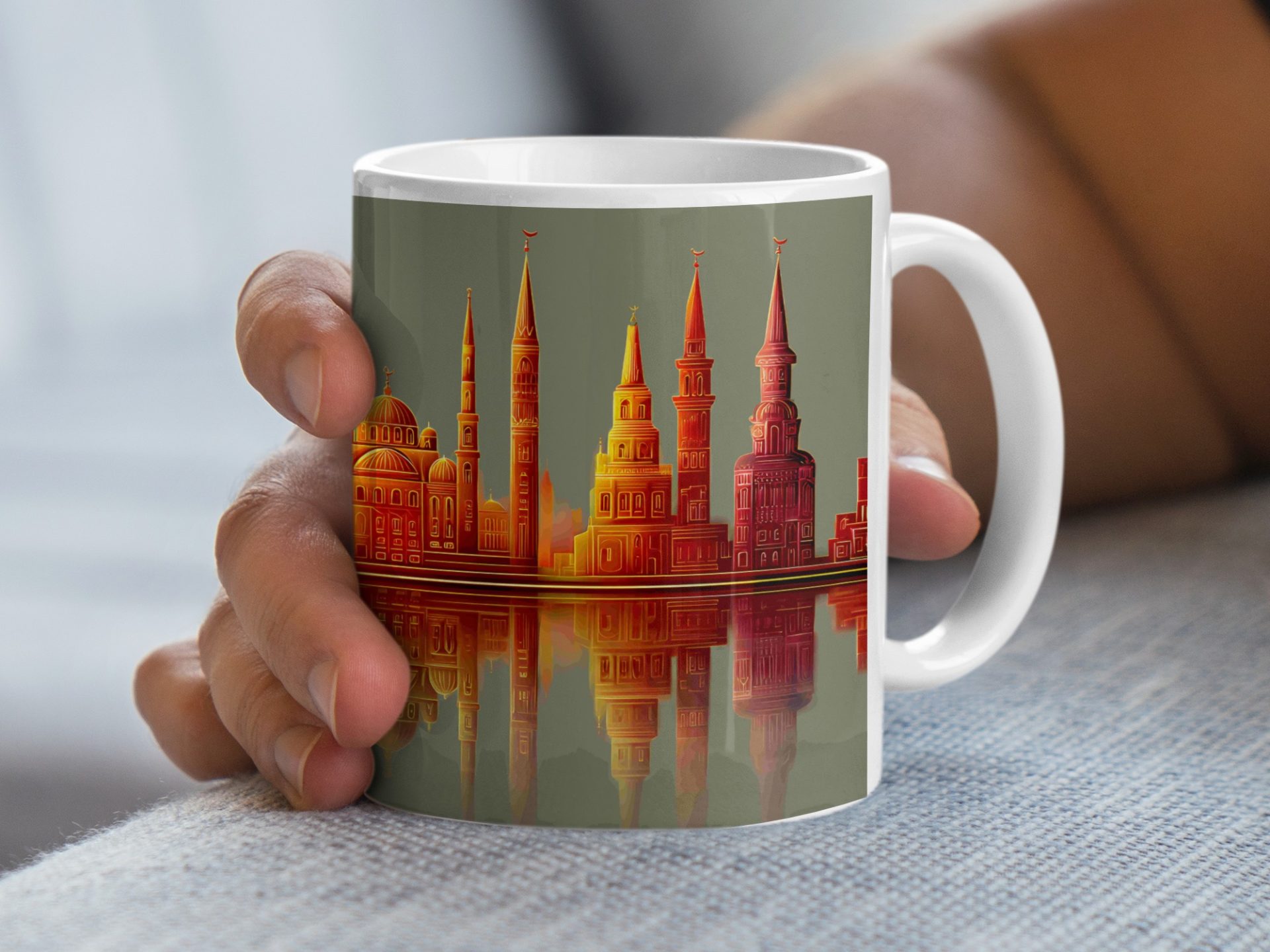 Architectural Wonders Reflection Unique Design Art Mugs - Image 3