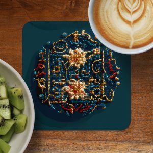 Ornate Mosaic Geometric Designs Unique Table Coasters