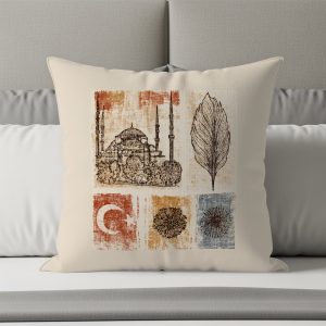 Blue Mosque And Leaf Artistic Home Decor Pillows & Pillow Cases