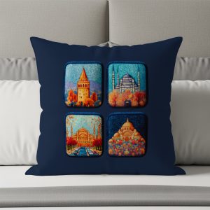Travel Landmarks Art Design Square Theme Home Decor Pillows & Pillow Cases