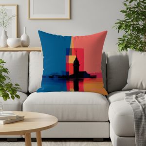 Silhouette Above the Horizon with Reflections Pillows & Pillow Cases
