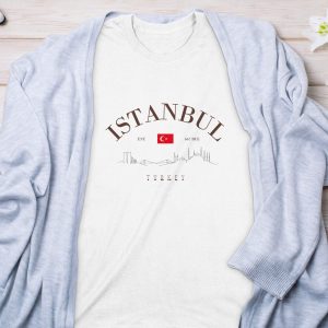 Istanbul Turkey Skyline EST 667 BCE Design T-Shirts