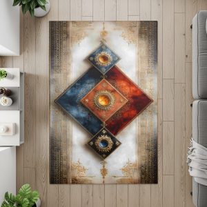 Artistic Diamonds Wall Decorations for Living Spaces Rugs