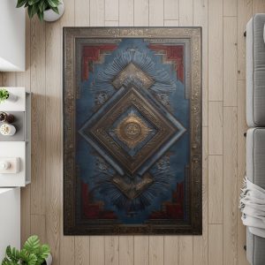 Elaborate Frames and Embellishments Decorative Rugs