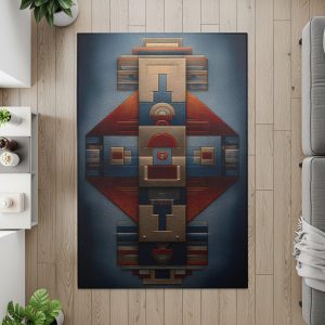 Abstract Geometric Design Patterned Center Art Decorative Rugs