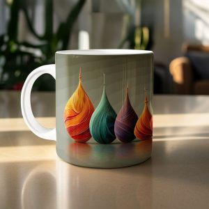 Artistic Mosque Theme Unique Colors Design Printed Mugs