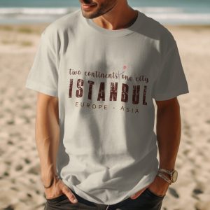 Istanbul Europe Asia Two Continents One City Design T-Shirts