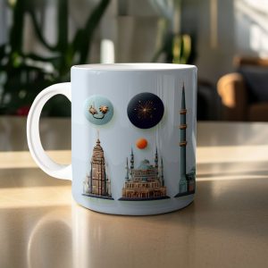 Architectural Turkish Mosques Ornamentation Elegant Mugs