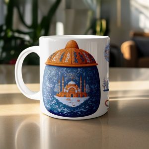 Istanbul Landmarks Artistic Pattern For Coffee Drinkers Mugs