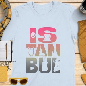 Istanbul Landmarks and Icons Unique Colorful Art T-Shirts