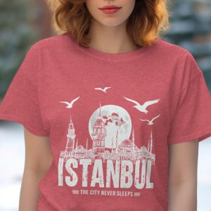 Istanbul The City Never Sleeps Graphic Design T-Shirts