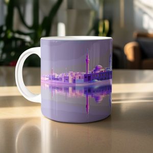 Purple Mosque With Water Reflections Architecture Mugs