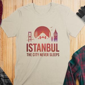 Istanbul The City Never Sleeps Silhouette Design T-Shirts