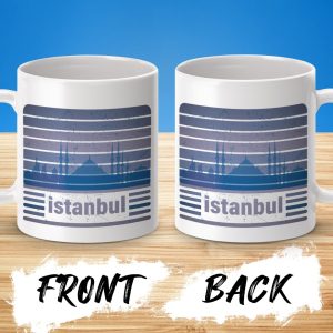 Istanbul Cityscape Silhouette Art Novelty Pattern Mugs