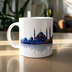 Istanbul Skyline with Reflections Artistic Design Mugs