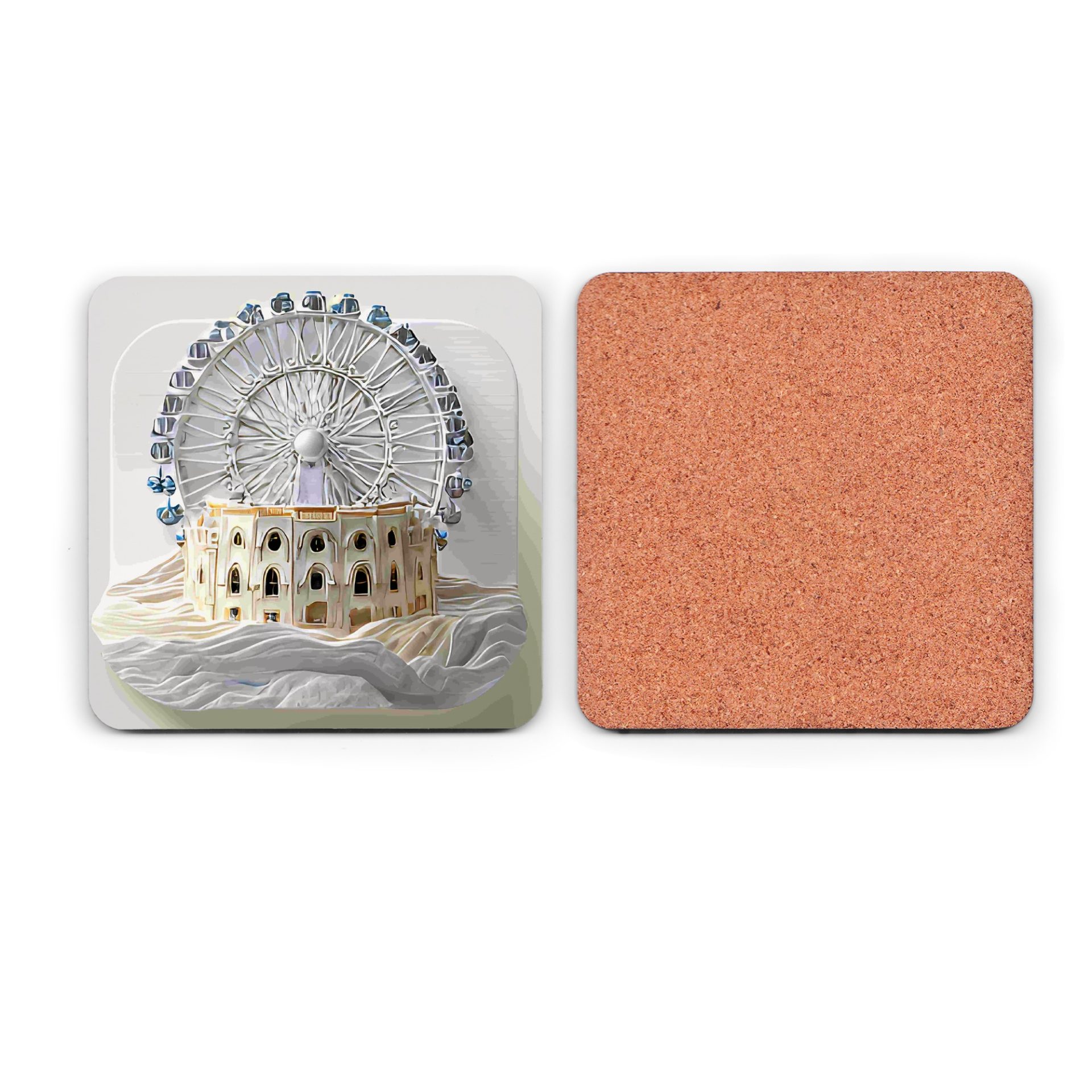 A Whimsical Ferris Wheel Design Decorative Art Coasters - Image 6