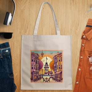 Scenic Istanbul Cityscape Unique Travel Destination Art Tote Bags