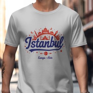 Istanbul City Skyline Graphic Europe Asia Design T-Shirts