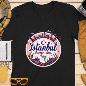 Istanbul Europe Asia Turkey Destination Graphic T-Shirts