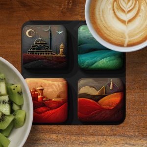 Artistic Landscape Scenery Decorative Drink Glass Coasters