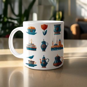 Decorative Themed Art Design for Drinkware Collection Mugs
