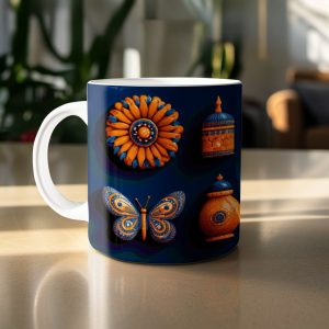 Ornate Istanbul Inspired Design Pattern Colorful Art Mugs