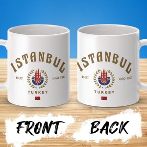 Istanbul Turkey Est 660 BC City Crest Design Mugs
