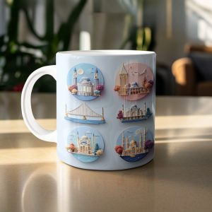 Istanbul Landmarks Architecture Collection Art Image Mugs