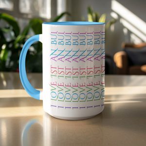 I LOVE IST AN BUL Text Repeated Colorful Design Mugs