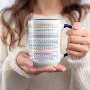 Colorful Geometric Pattern Design Abstract Shape Mugs