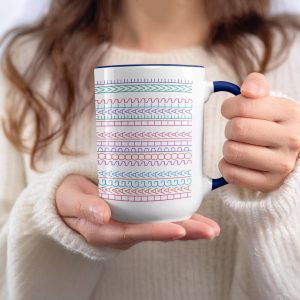Colorful Lines Patterns Simple Artistic Gift For Someone Mugs