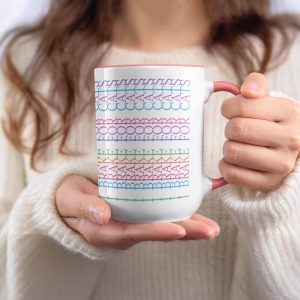 Graphic Design Borders Collection of Fun Patterns Mugs