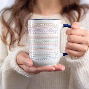 Geometric Patterns in Color Strips Original Design Mugs