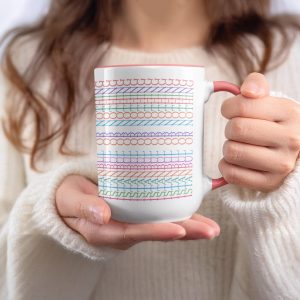 Colorful Pattern Designs Decorations Artsy Aesthetic Mugs