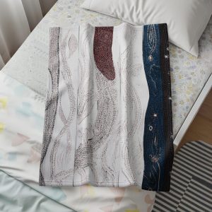 Abstract Vertical Line Art Modern Design Pattern Blankets