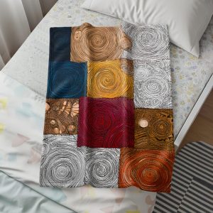 Artistic Whirls A Symphony Multi Color Swirl Design Blankets