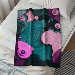 Colorful Abstract Circular Shapes and Formations Art Blankets