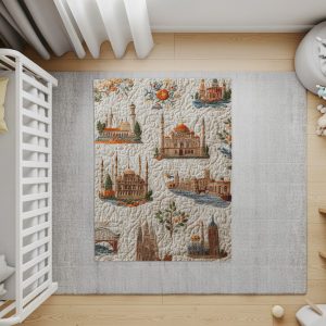 Embroidered Monuments Floral Pattern Inspired Designs Blankets