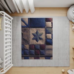 Geometric Patchwork Design Textile Art Star Pattern Blankets