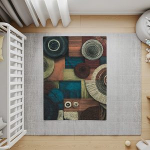 Round Textile Geometries Patterned Home Decor Interior Blankets