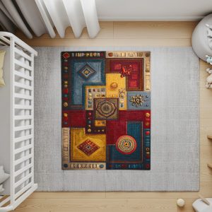 Abstract Geometric Design Artwork Decorative Warm Blankets