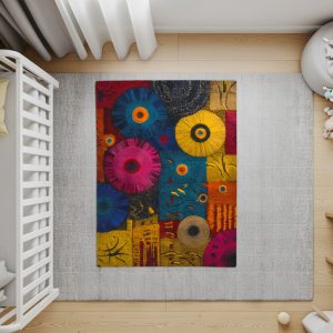Colorful Round Patterns Geometric Style Unique Design Blankets