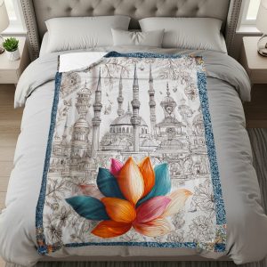 Architectural Wonder with Floral Bloom Inspired Design Blankets