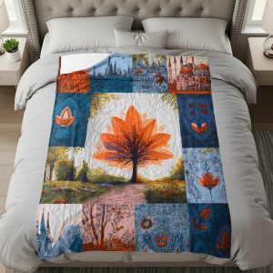 Art Tree View Landmarks Design Decorative Home Decor Blankets