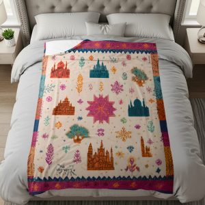 Exotic Buildings Star Design Pattern Home Decor Textiles Blankets