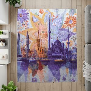 Ottoman Istanbul Dreamscape Floral Art Design Blankets